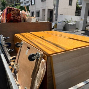 重たい木材家具回収！！！